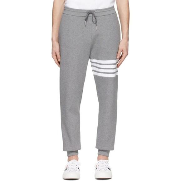 Thom Browne Classic Loopback 4-Bar Sweatpants Atheisure Grey Size 1 (Small) - Picture 1 of 9